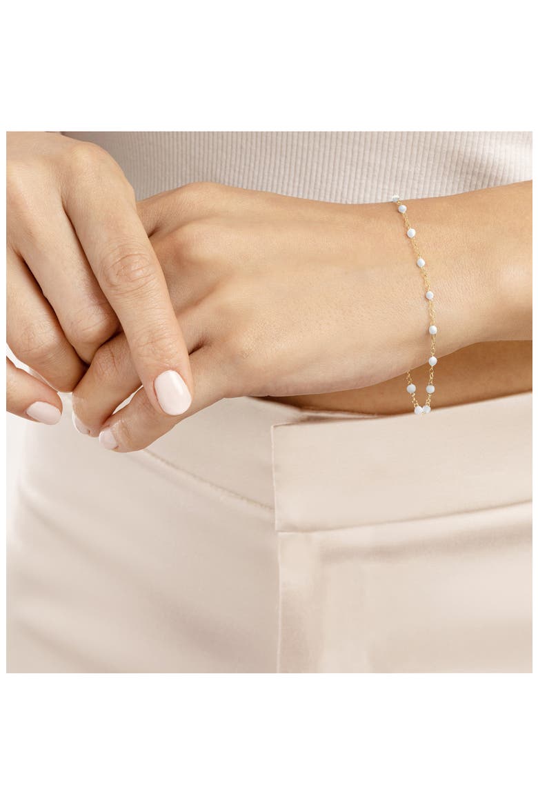 Enamel Chain Bracelet, Alternate, color, WHITE
