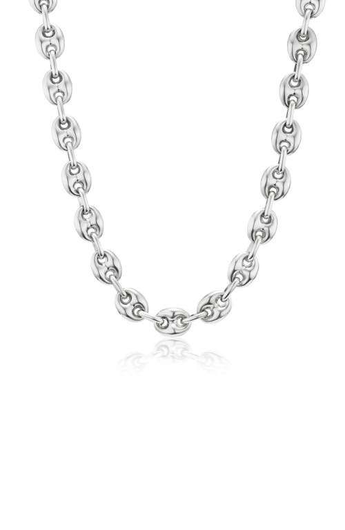 Sheryl Lowe Large Puffy Mariner Chain In Sterling Silver