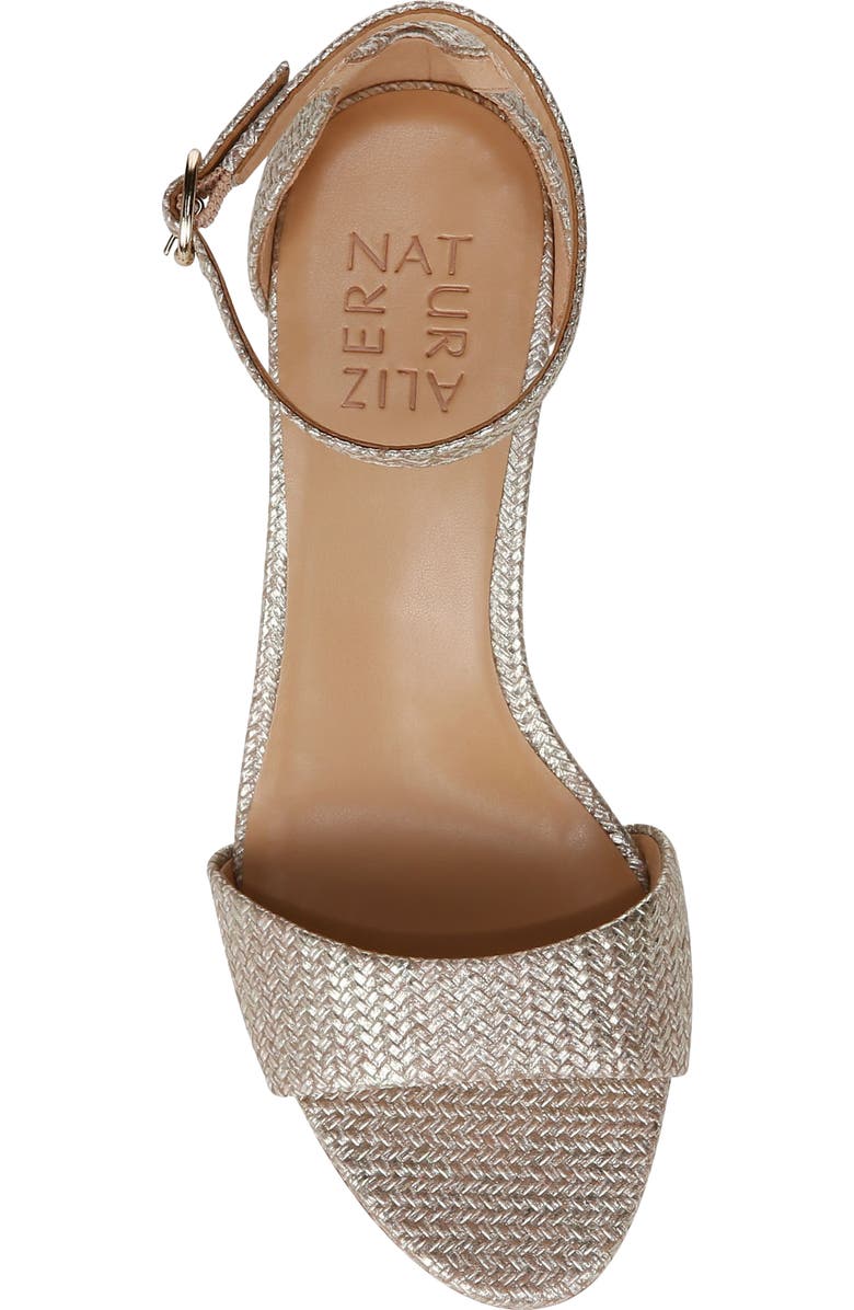 Naturalizer Vera Golden Ankle Strap Wedge Sandal, Alternate, color,