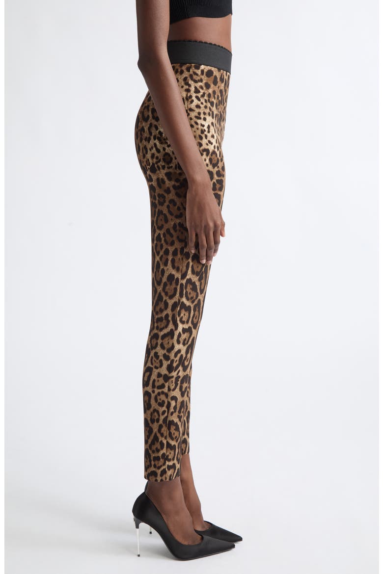Leopard Print Stretch Cady Leggings, Alternate, color, LEO NEW