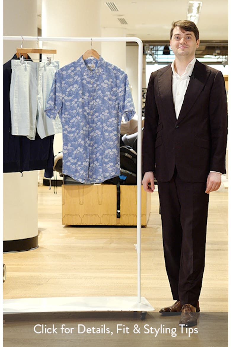 Kyoto Spring Floral Short Sleeve Cotton Blend Button-Down Shirt video