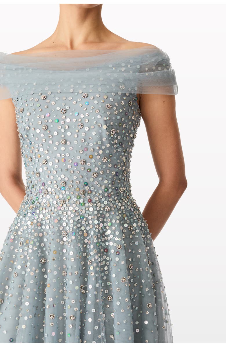 Jenny Packham Bee Gown, Alternate, color, Steel Blue