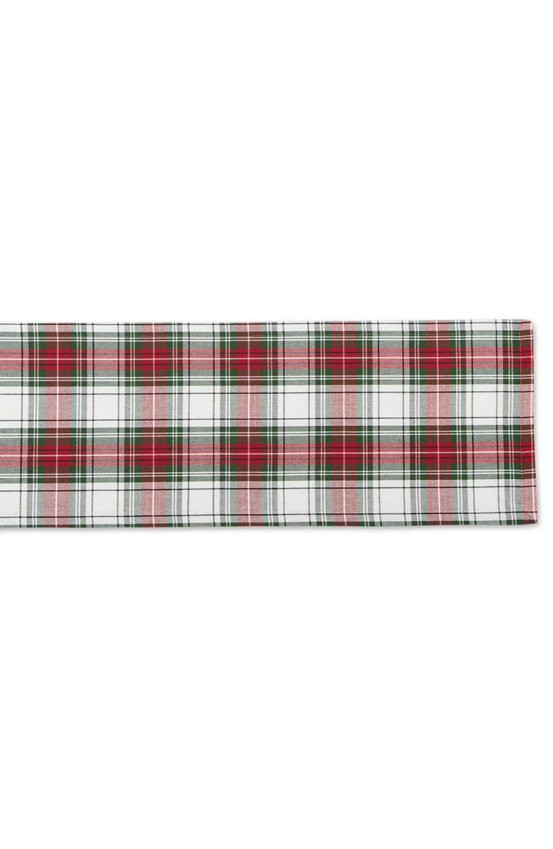 Design Imports Christmas Plaid Cotton Table Runner, Alternate, color, Christmas Plaid