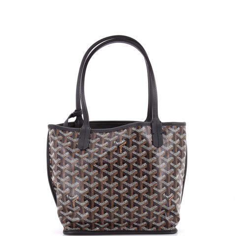 Anjou Reversible Tote Coated Canvas Mini