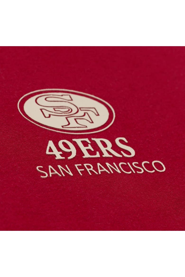 Men's Mitchell & Ness Scarlet San Francisco 49ers Core Essentials Micro Logo Fleece Sweatshirt, Alternate, color, Scarlet