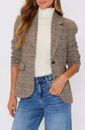 VICI Collection Elodie Plaid One-Button Blazer