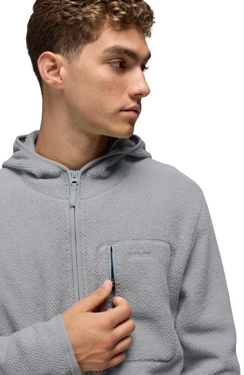 Prana Tuff Fluff Fleece Full Zip Hoodie In Gray