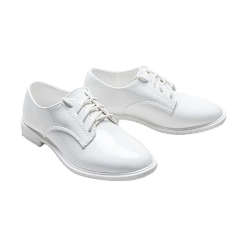Moustache Derby Shoes In White