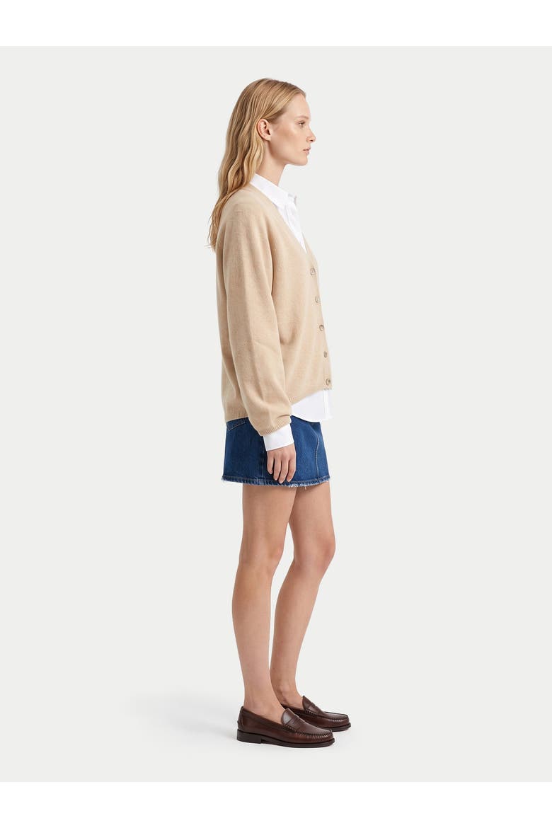 Cashmere V-neck Cardigan, Alternate, color, beige