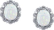 Lafonn Oval Simulated Opal & Simulated Diamond Stud Earrings