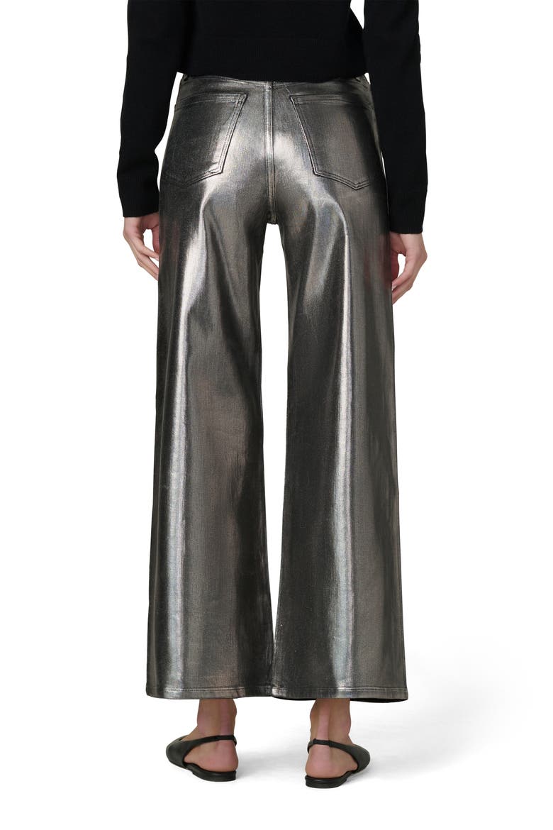 The Mia Coated Wide Leg Jeans, Alternate, color, PEWTER FOIL