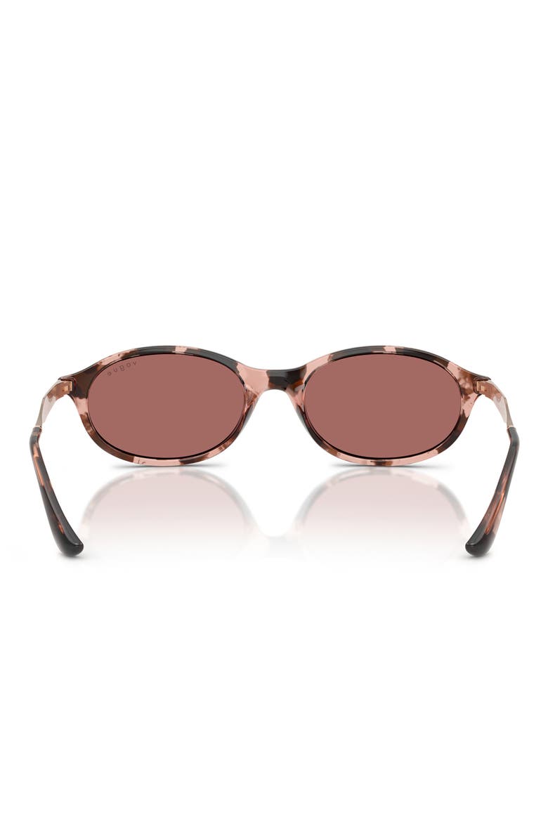 52mm Oval Sunglasses, Alternate, color, DARK VIOLET