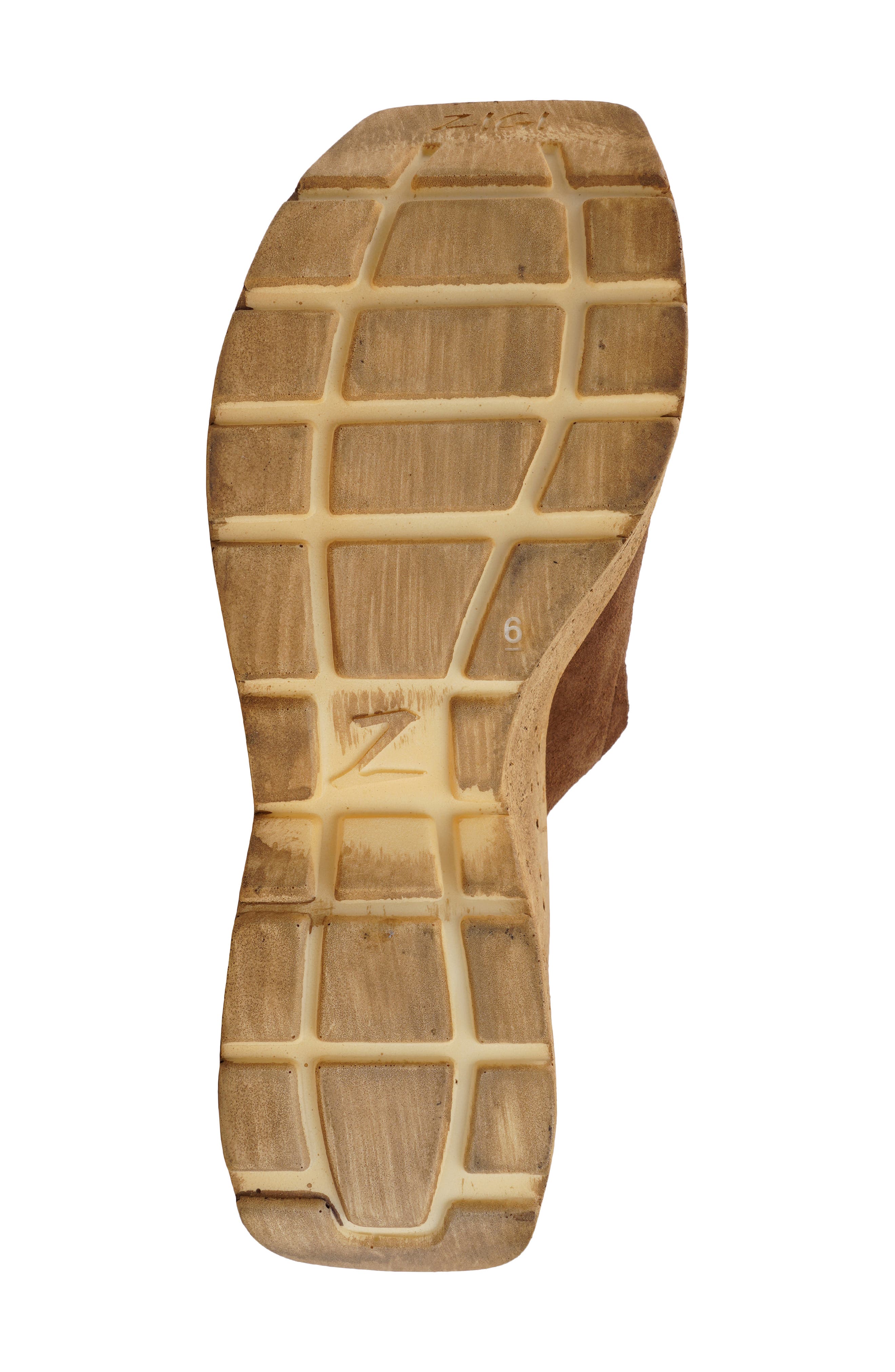 Zhamira Platform Wedge Sandal, Alternate, color, COGNAC SUEDE