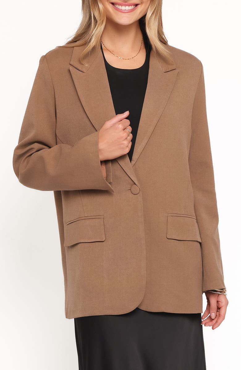Petal & Pup Tove Tie Back Blazer, Main, color, Tan