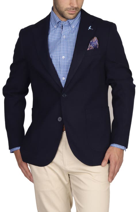 Solid Textured Sport Coat