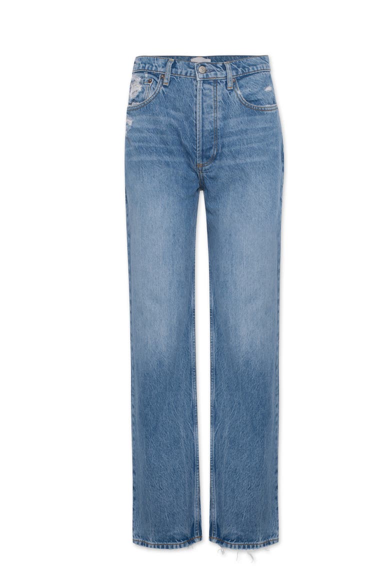 The Ziggy Straight Leg High Rise Vintage Jeans, Main, color, Silverado