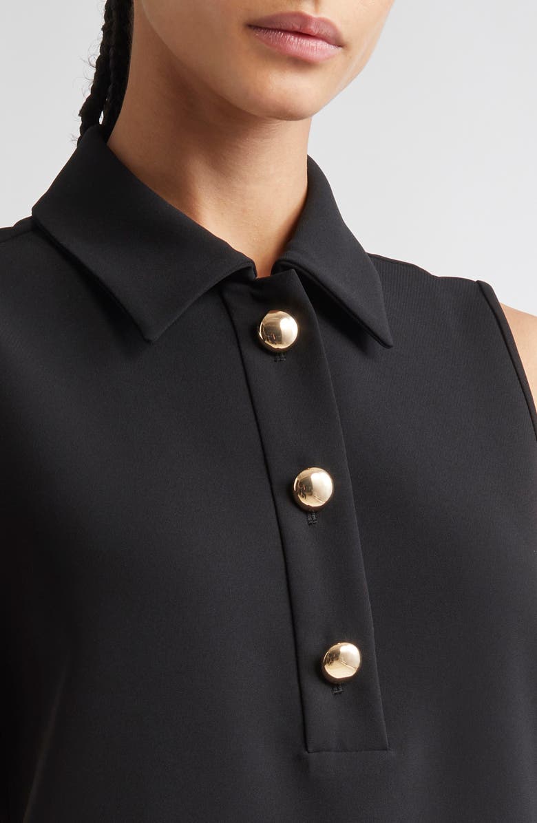 Max Mara Studio Golf Sleeveless Cady Polo, Alternate, color, Black