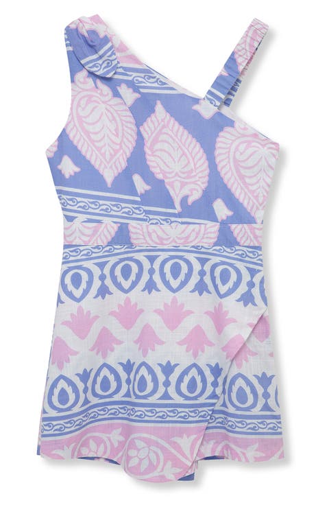 Kids' Asymmetric Cotton Romper (Big Kid)