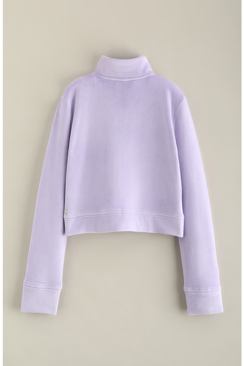 Kids' Downtime Velour Zip Jacket, Alternate, color, PURPLE SPRAY