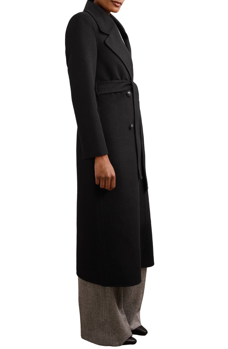 Reiss Dorian Wool Blend Coat, Alternate, color, Black