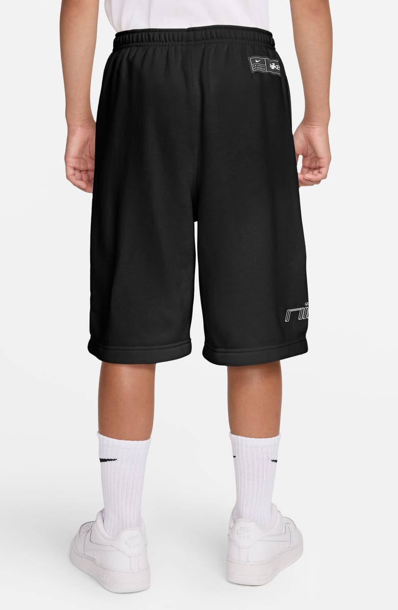 Nike Kids' Dri-FIT Fleece Shorts, Alternate, color, 010 Black/White