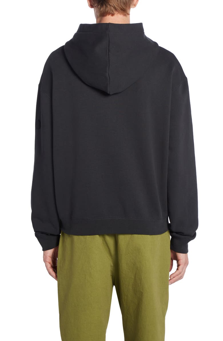 Moncler Logo Appliqué Cotton Hoodie, Alternate, color, 