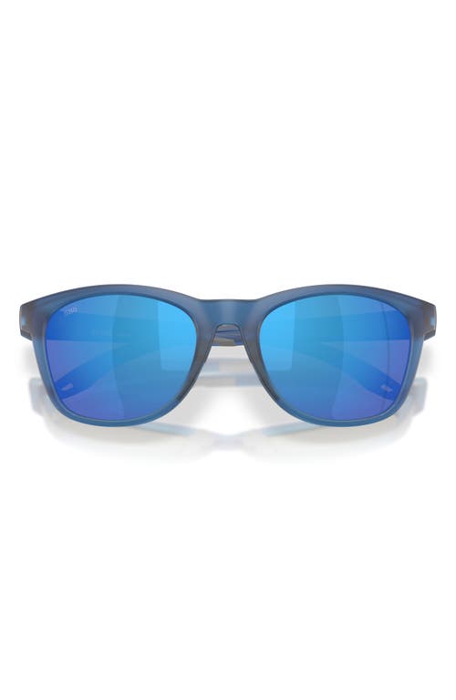 Costa Del Mar Aleta 54mm Polarized Mirrored Round Sunglasses In Blue