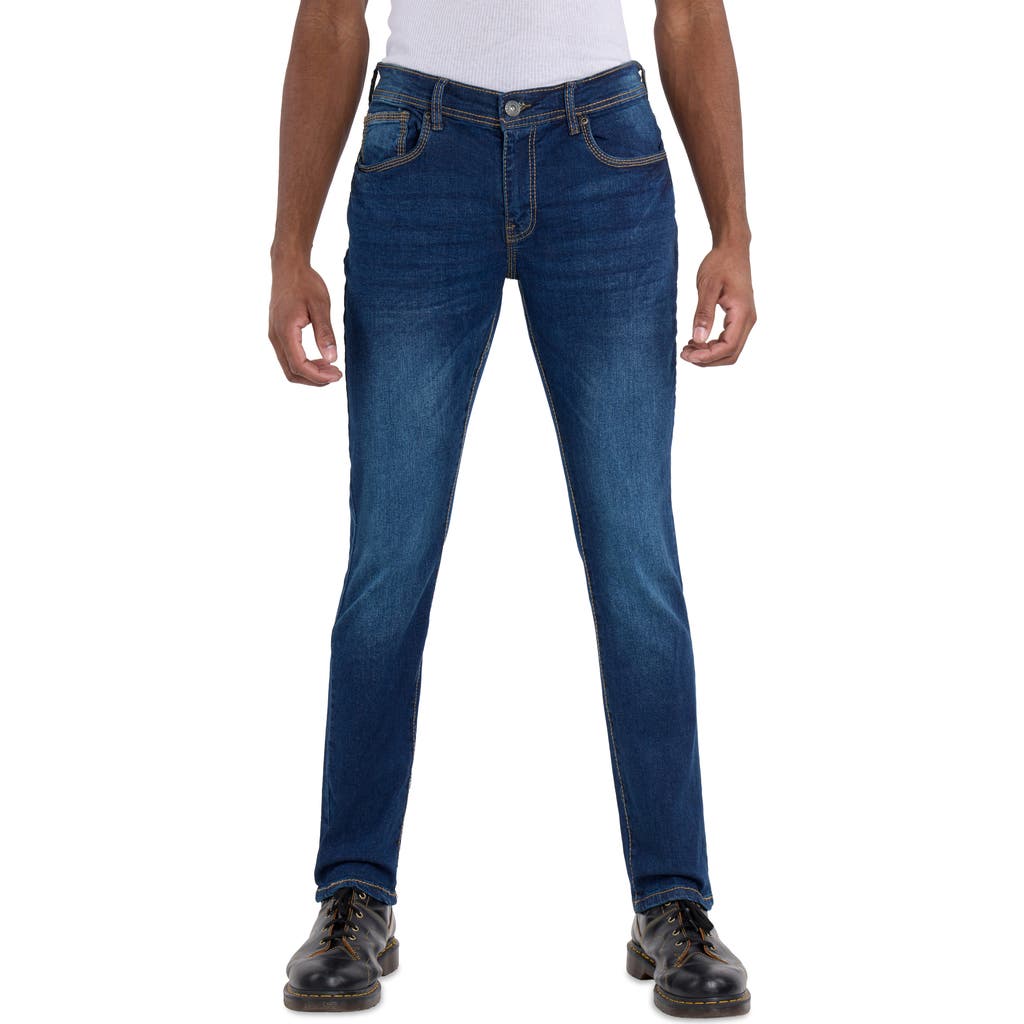 X-ray Xray Saddle Stitch Stretch Straight Leg Jeans In Purple