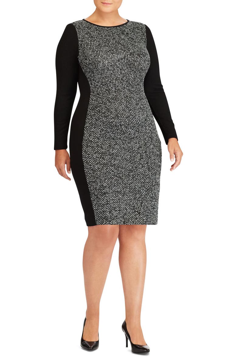 Lauren Ralph Lauren Colorblock Jersey Sheath Dress, Main, color, 