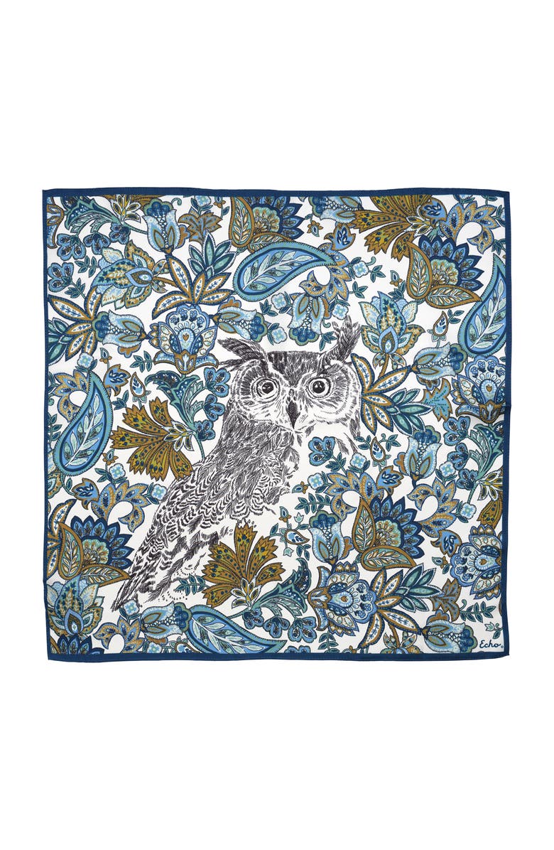 Echo Flaco Silk Bandana, Main, color, Navy