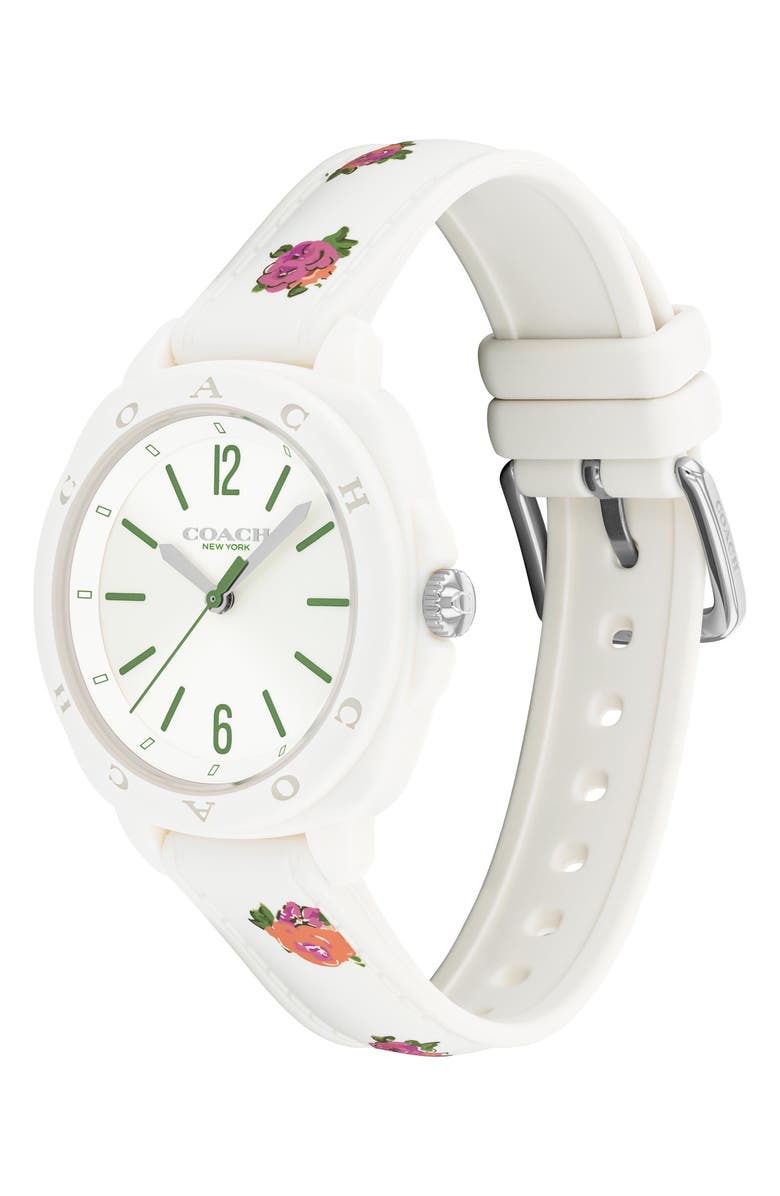 COACH Kitt Silicone Strap Watch, 35.4mm, Alternate, color, 