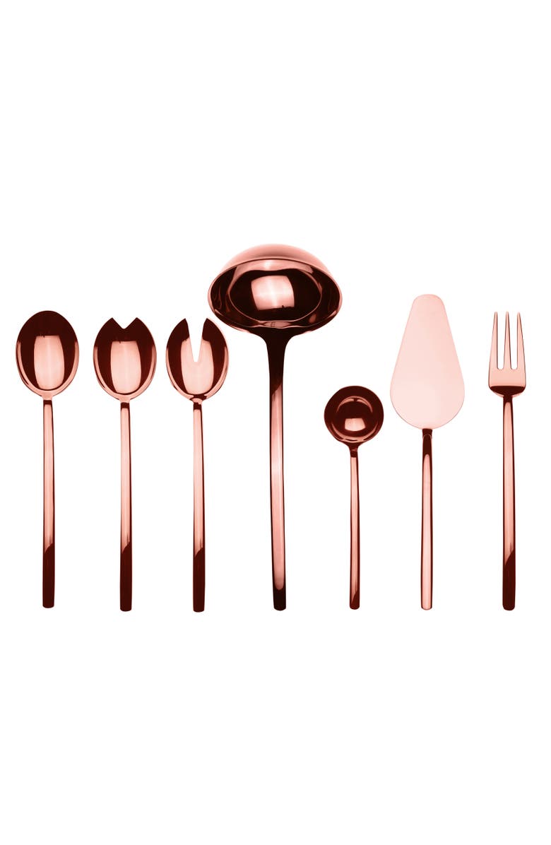 Mepra Due Serving Set - 7 Pieces, Main, color, Bronze
