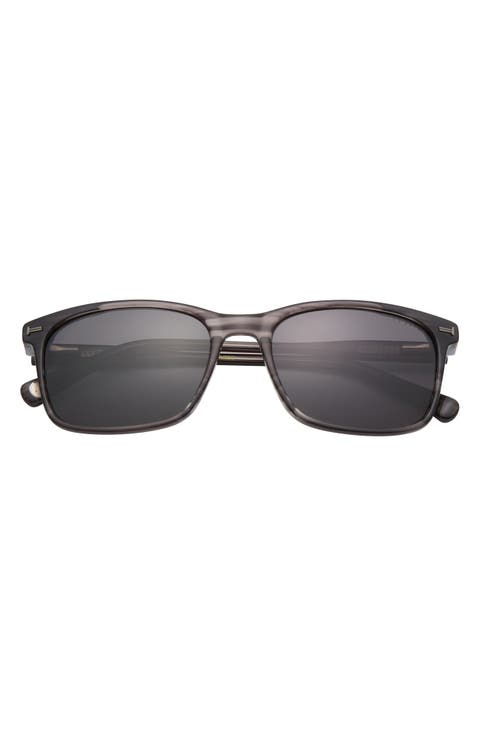 56mm Polarized Rectangular Sunglasses