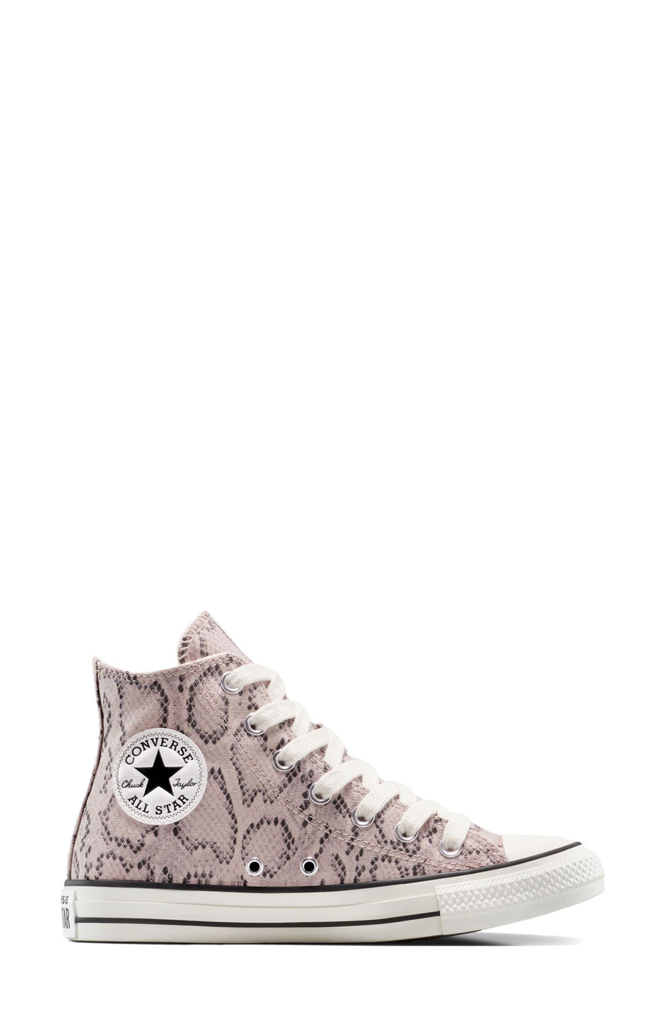Converse Chuck Taylor All Star Snakeskin Print Canvas High Top Sneaker, Alternate, color, Clay/ Egret/ Egret