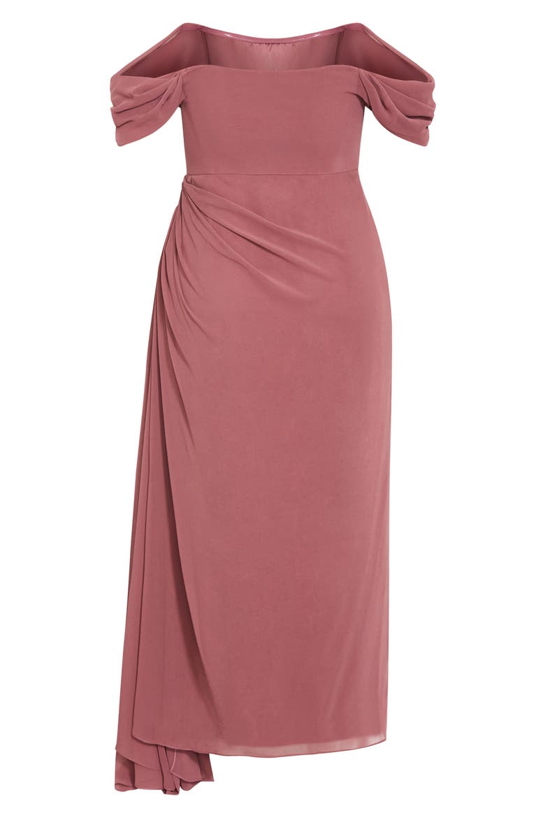 Soft Love Off the Shoulder Maxi Dress, Alternate, color, ROSE