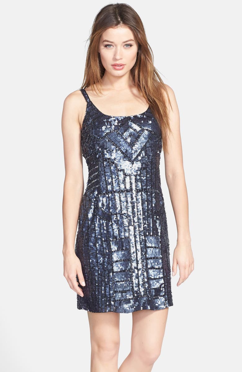 Adrianna Papell Beaded Tank Dress, Main, color, 