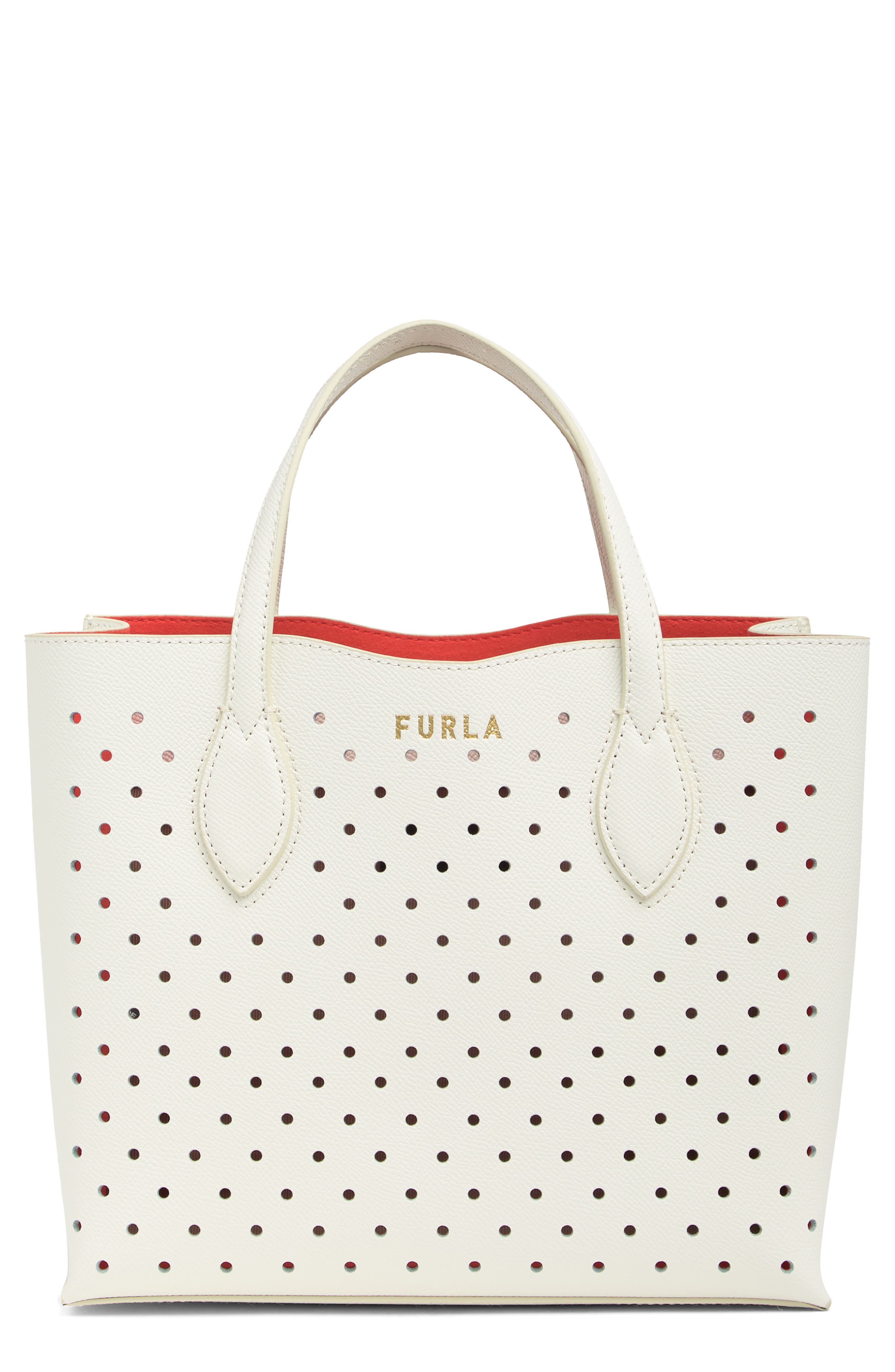 Furla Era Small Perforated Leather Tote Bag | Nordstromrack