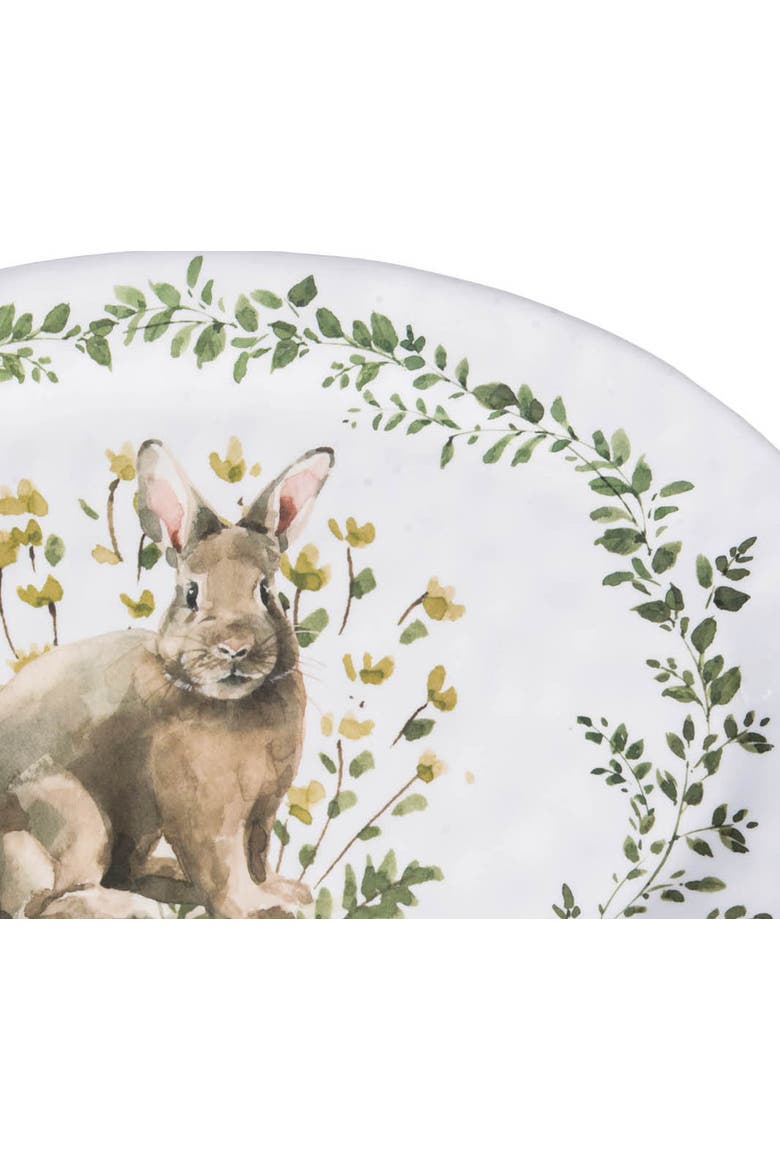 Little Garden Easter Bunny Dinnerware Serving Platter 20.5", Alternate, color, Green