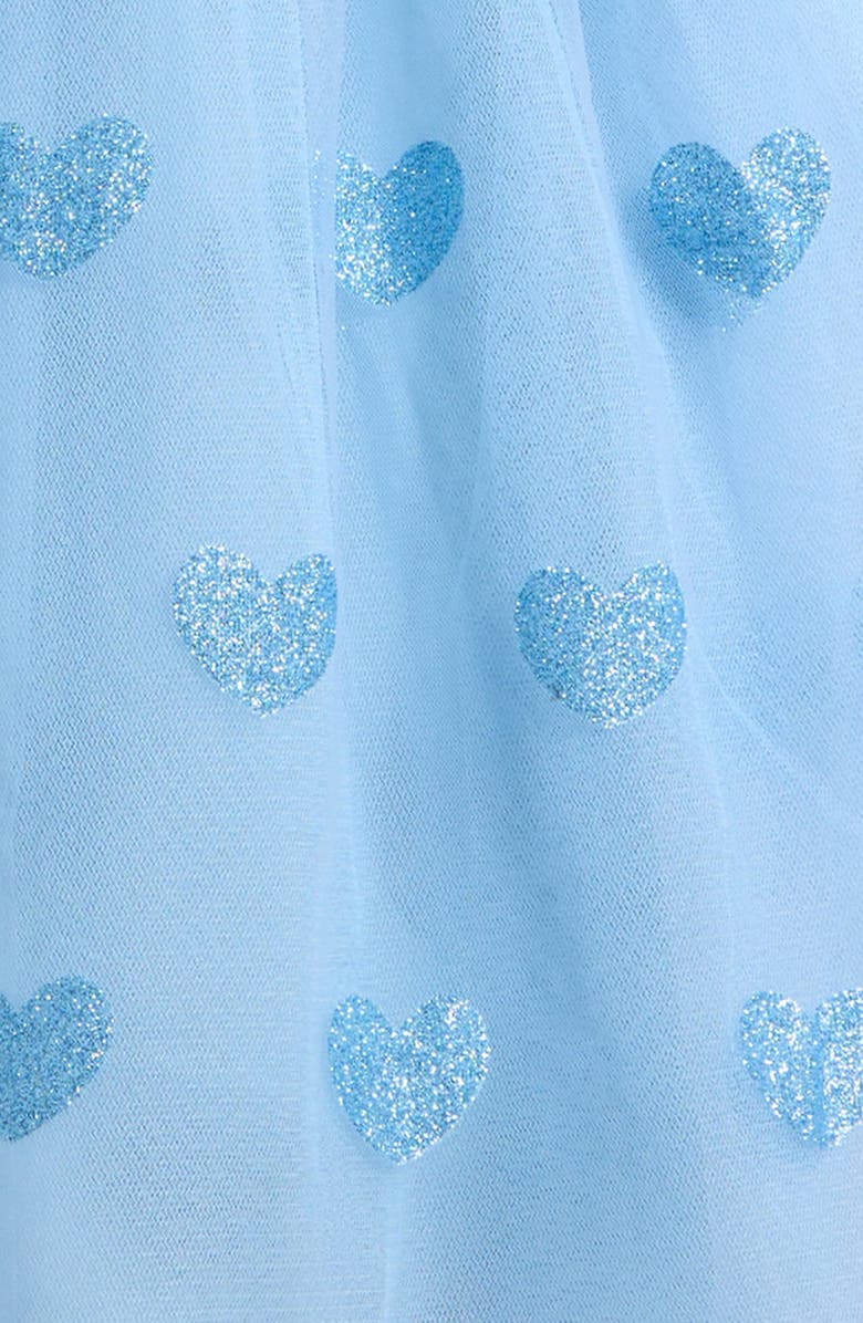Rock Your Baby Kids' Glitter Heart Tulle Dress, Alternate, color, Blue