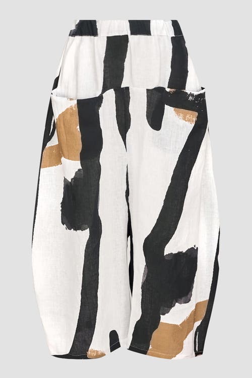 ALEMBIKA ALEMBIKA ZEBRA PRINTED CROPPED OVAL SILHOUETTE PANTS