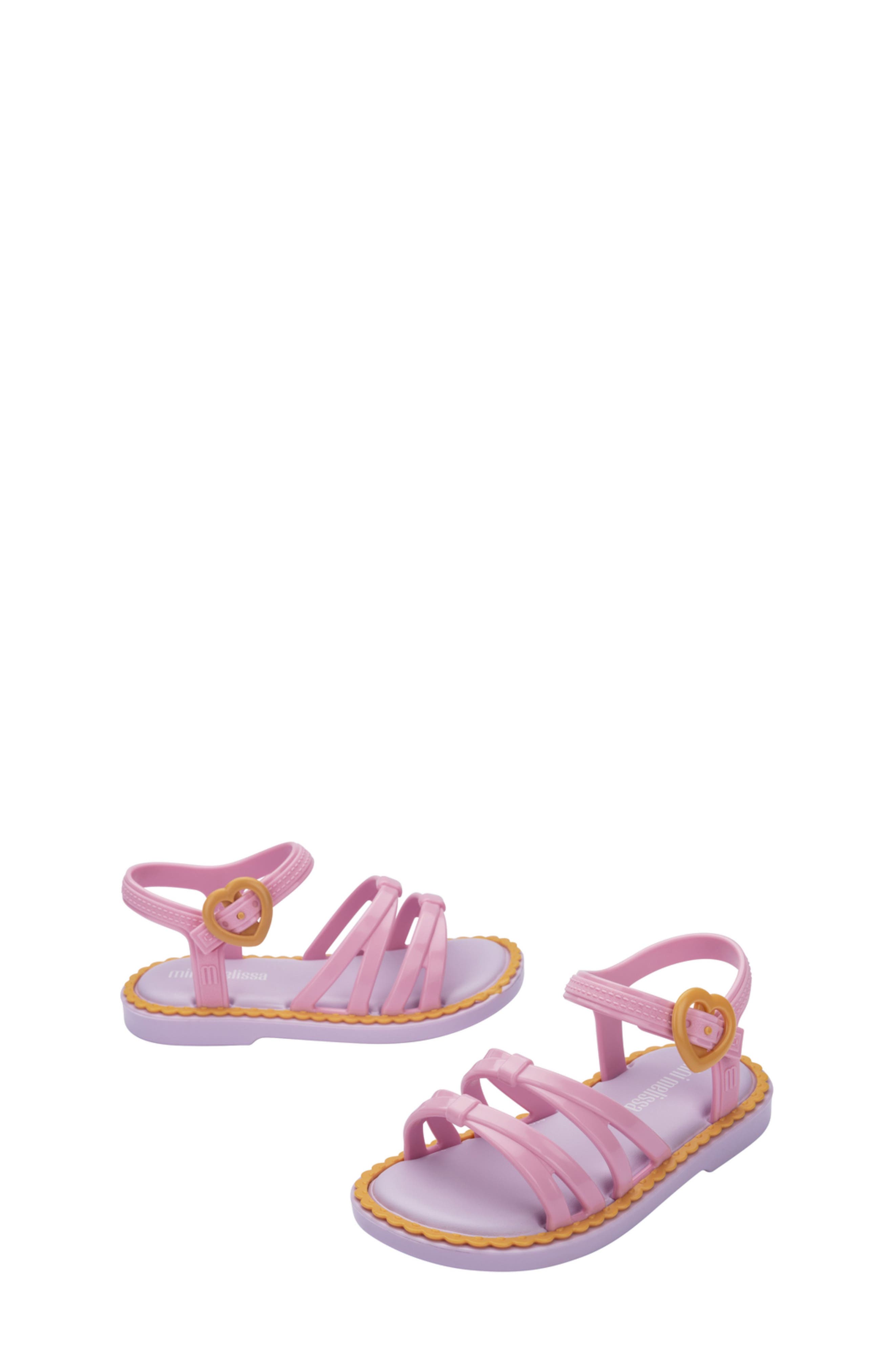 Kids' Aurora Sandal, Alternate, color, LILAC/ YELLOW/ PINK