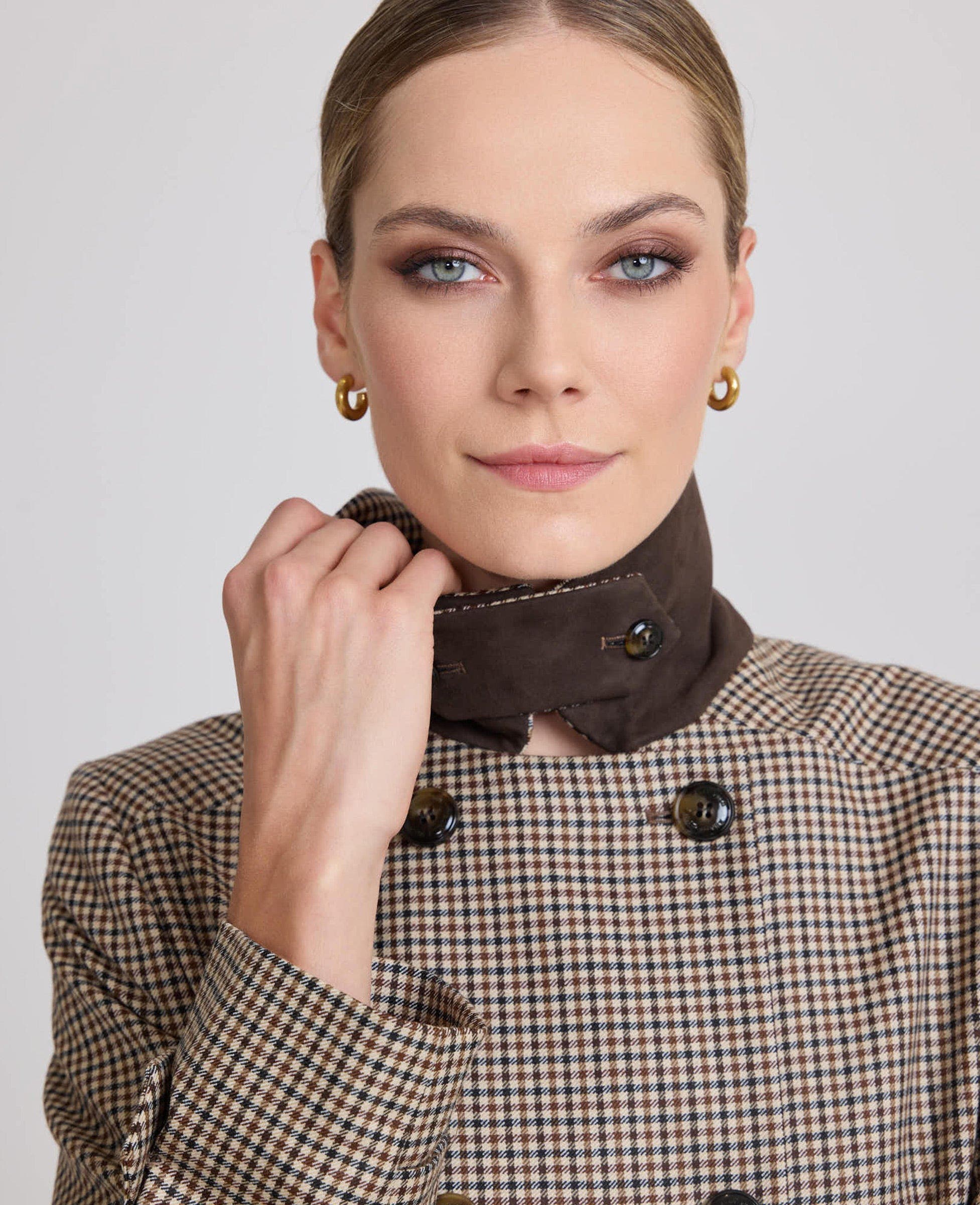 Really Wild Clothing Orwell Check Trench Coat (Women) | Nordstrom