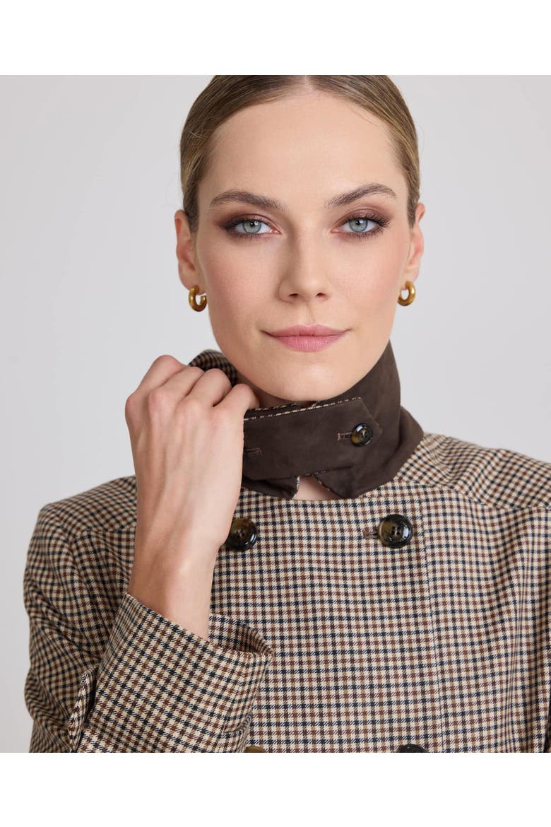 Orwell Check Trench Coat, Alternate, color, Chestnut Check