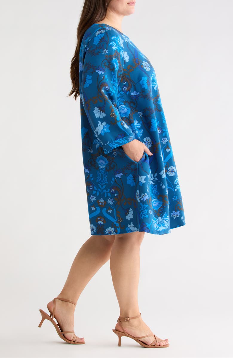 SUGARLIPS Palmate Floral Shift Minidress, Alternate, color,