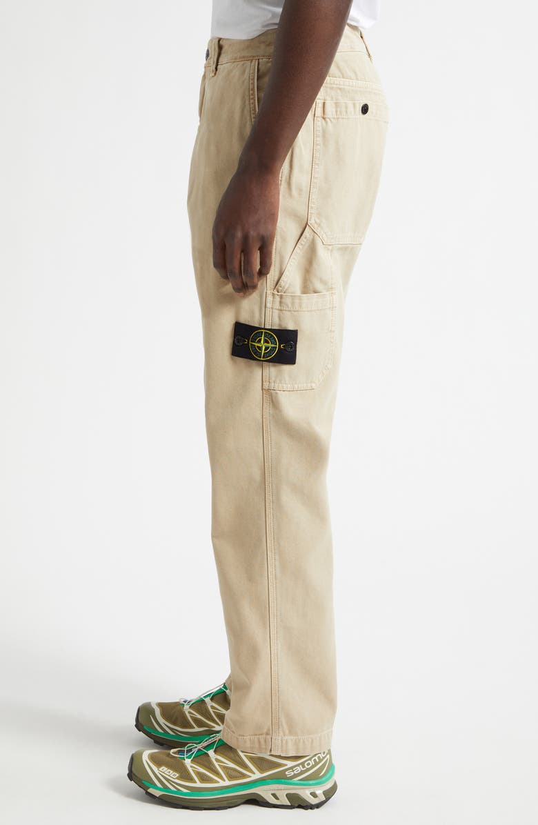 Stone Island Organic Cotton Utility Chinos, Alternate, color, Desert
