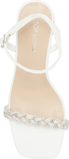 Rhinestone Ankle Strap Sandal