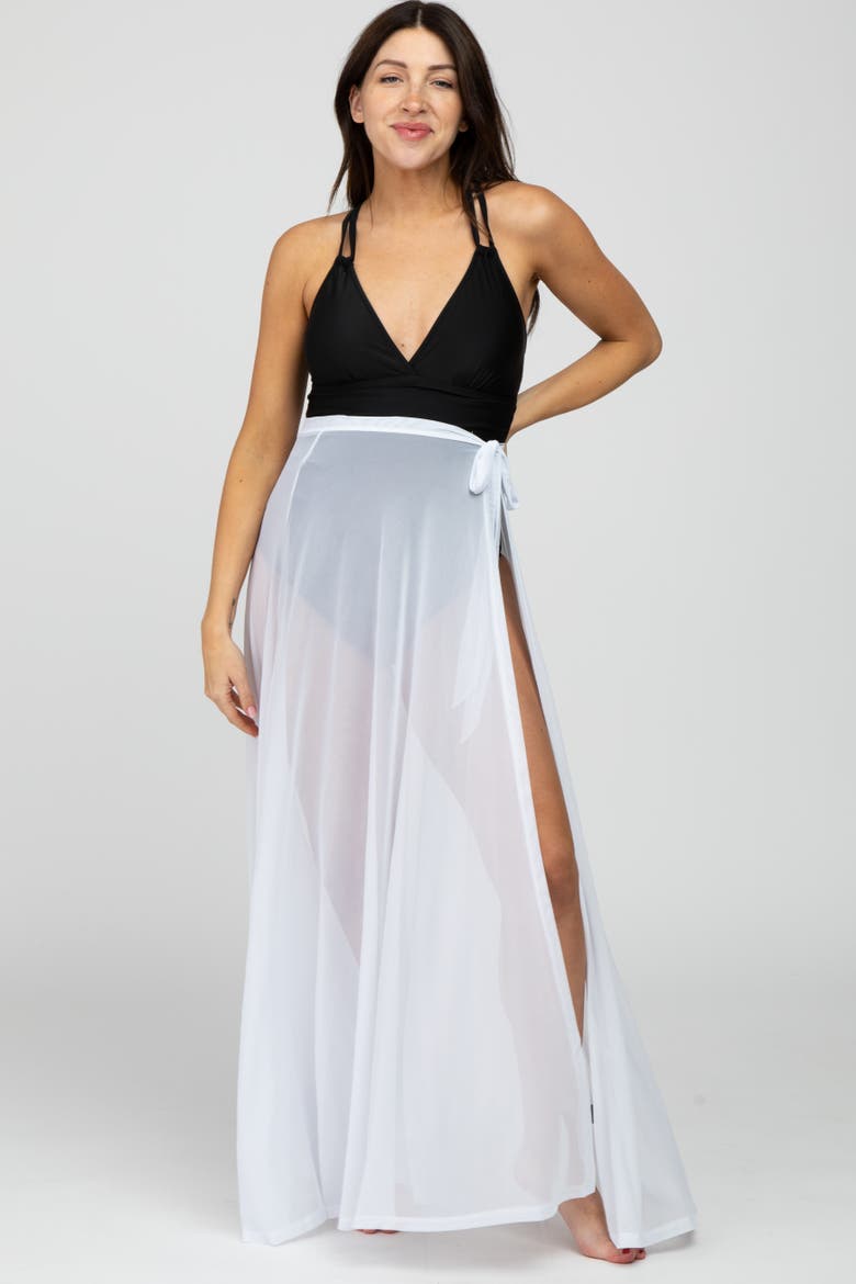 Mesh Wrap Cover Up, Alternate, color, White