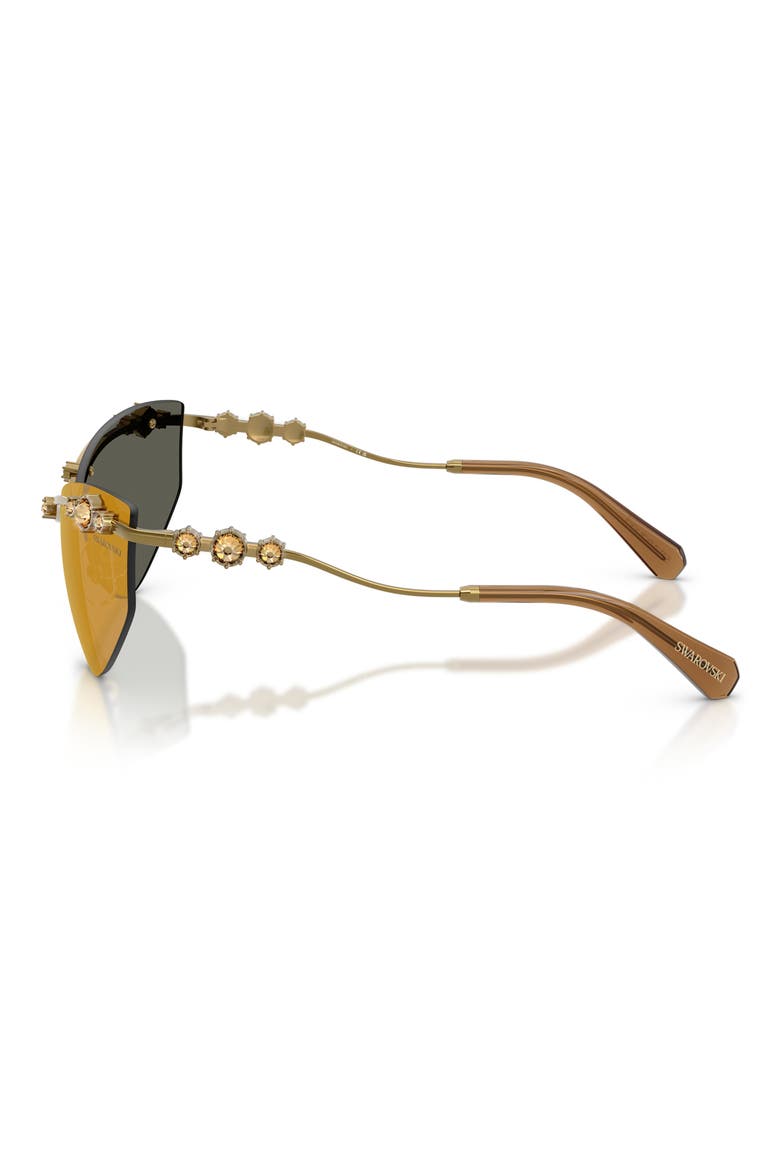 61mm Irregular Sunglasses, Alternate, color, GOLD / BROWN MIRROR GOLD