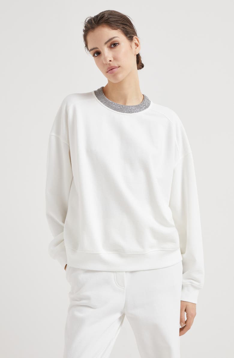 Brunello Cucinelli Cotton French terry sweatshirt, Alternate, color, 