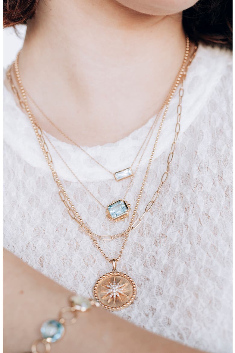Dew Drop Eve Celestial Burst Medallion Charm, Alternate, color, 14K YELLOW GOLD/ DIAMOND